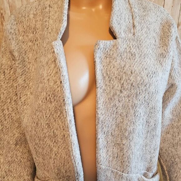 Express Comfy Long Open Jacket Coat Gray Small Petite- Great Condition - Picture 3 of 10